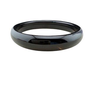 Black Agate Banded 8-Inch‎ Round Polished Bangle